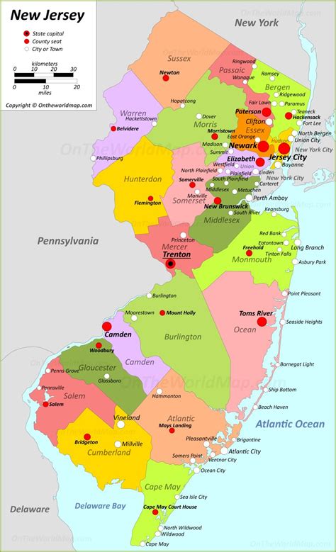 names of city in new jersey